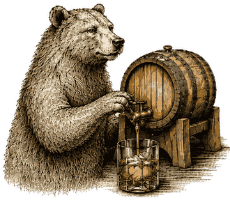 The Forager bear gathering for Old Fashioned