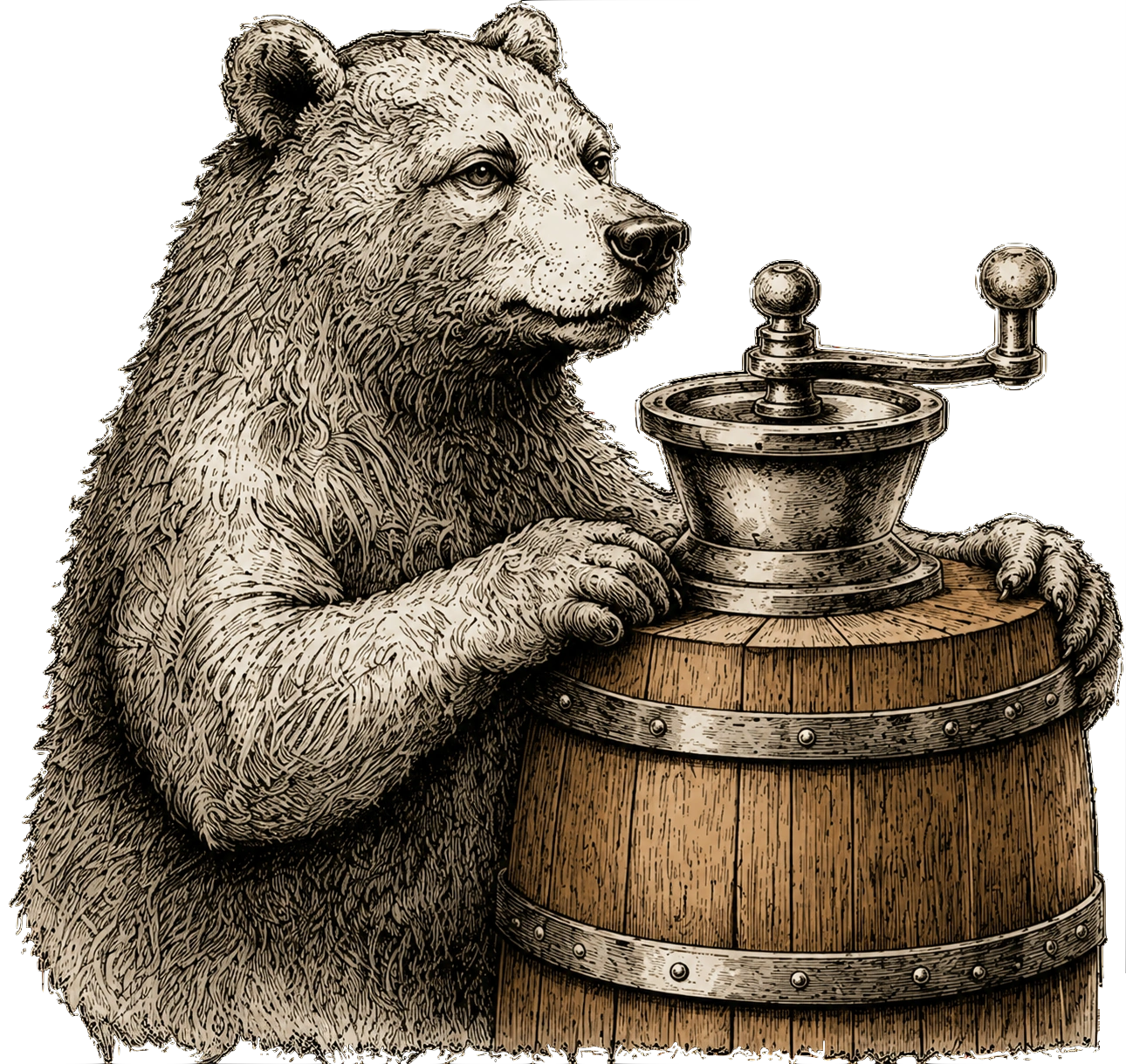 The Forager bear gathering for Forager Vodka