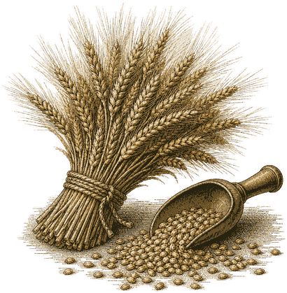 Forager Vodka botanicals, engraved illustration