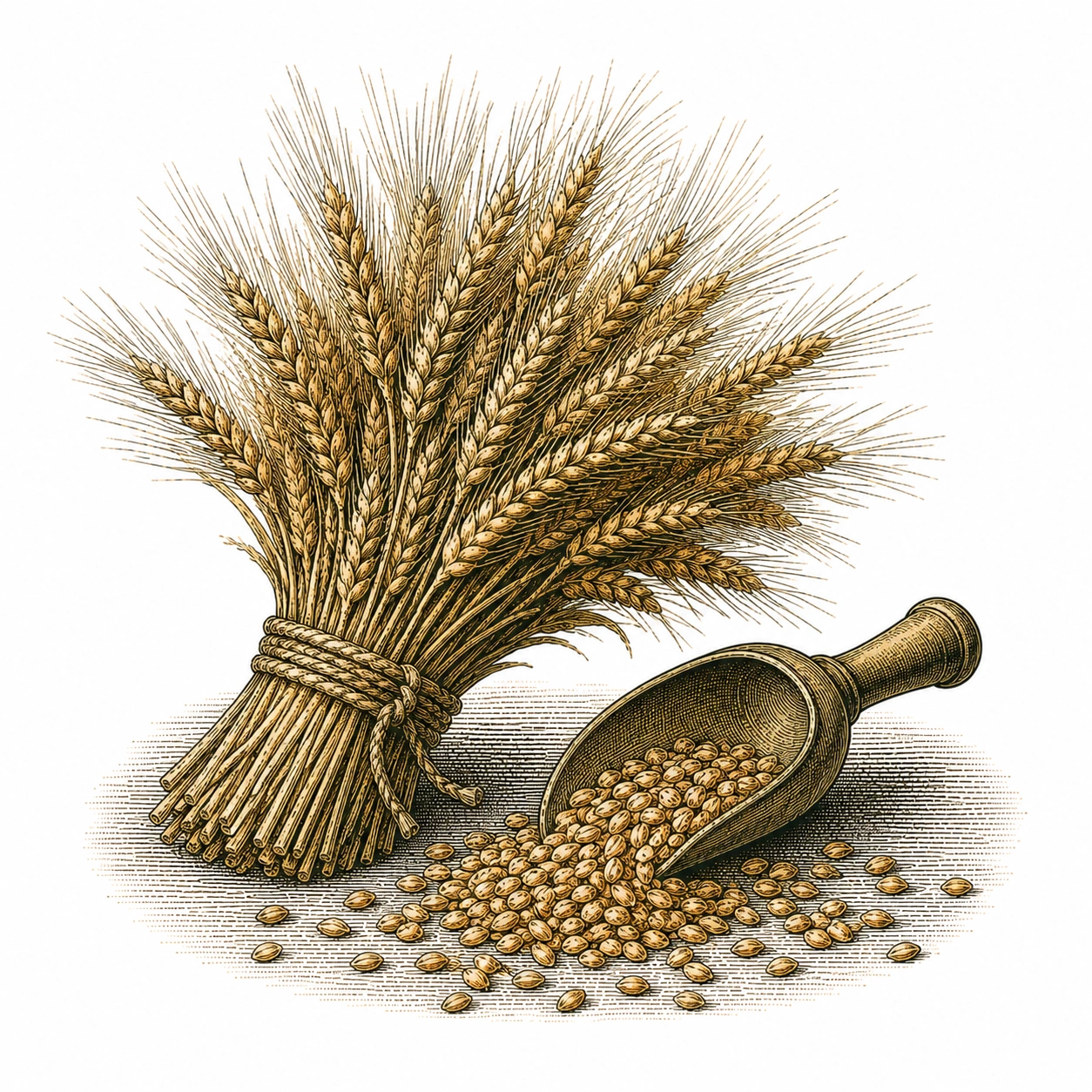 Forager Vodka botanicals, engraved illustration